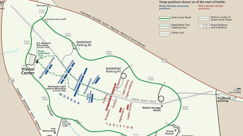 Cowpens Battle Map