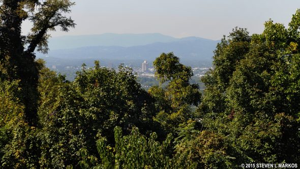 Best view of Roanoke you will get from the Stewarts Knob Overlook on the Blue Ridge Parkway
