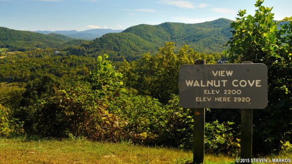 Walnut Cove View overlook on the Blue Ridge Parkway