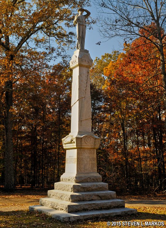 Arkansas infantry monument at Shiloh National Military Park