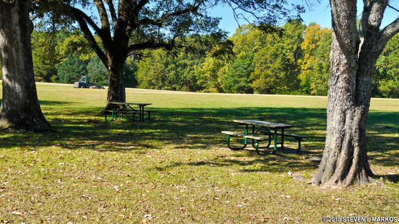 Picnickers have a lot of room at the West Florida Boundary stop on the Natchez Trace Parkway