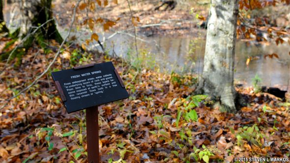 Information panels can be found along the trail