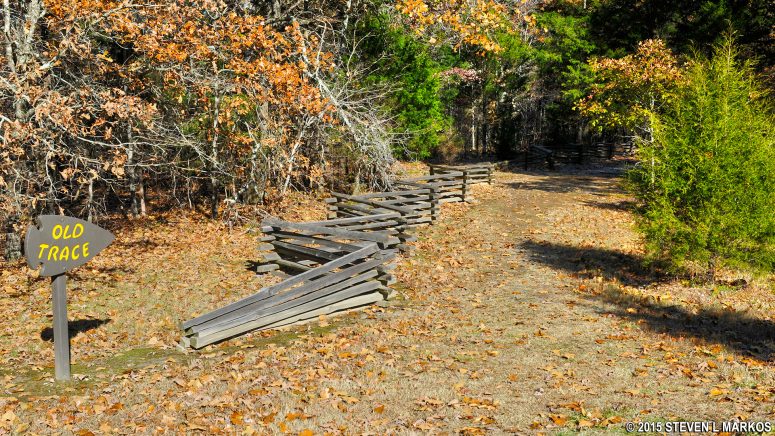 The loop hike starts off on the original Natchez Trace