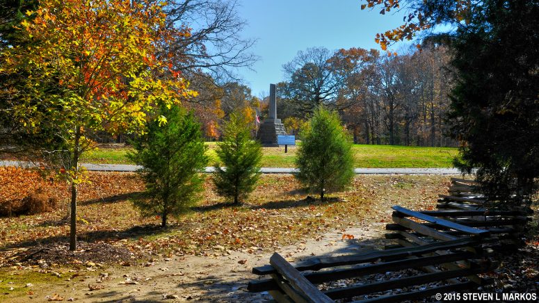 The trail finally returns to the Lewis grave site