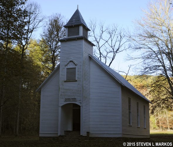 Palmer Chapel in the Cataloochee region of Great Smoky Mountains National Park