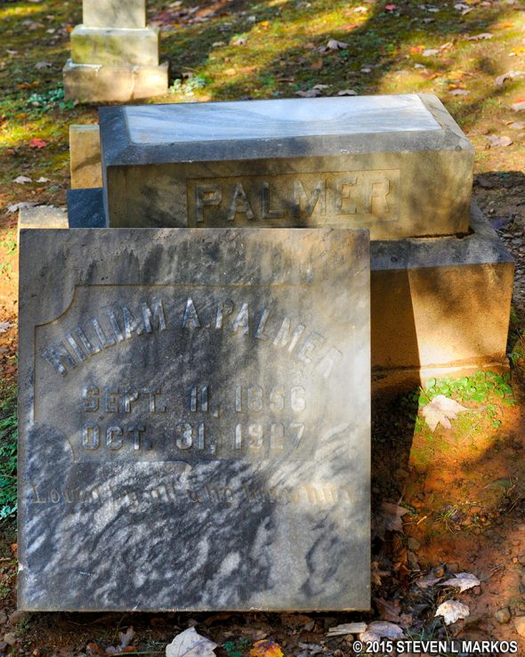 Grave of William A. Palmer in the Palmer Chapel Cemetery, Great Smoky Mountains National Park
