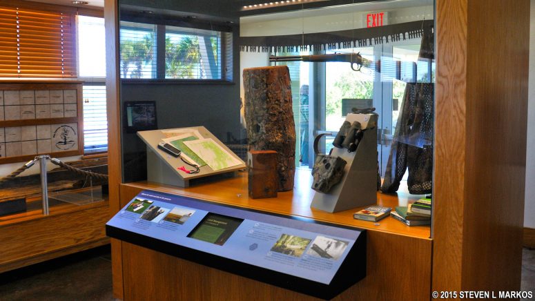 Exhibit on the human history of the park at the Nathaniel P. Reed Visitor Center, Big Cypress National Preserve