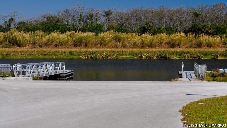 Boat ramp into Levee 28 Interceptor Canal in the Addition Unit of Big Cypress National Preserve