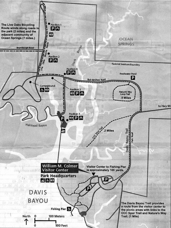 Davis Bayou Trail Map (click to enlarge)