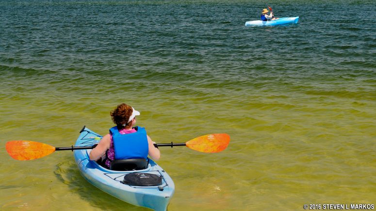Kayaking in Big Lagoon at Perdido Key, Gulf Islands National Seashore