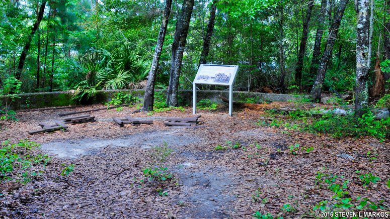 Ruins of the CCC building on the CCC Spur Trail at Davis Bayou, Gulf Islands National Seashore