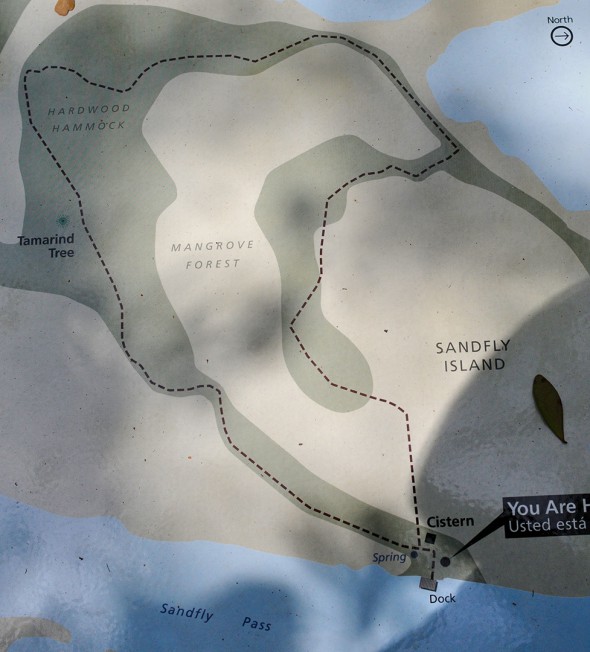 Sandfly Island Trail map (click to enlarge)