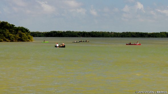 Paddling in Florida Bay near Flamingo