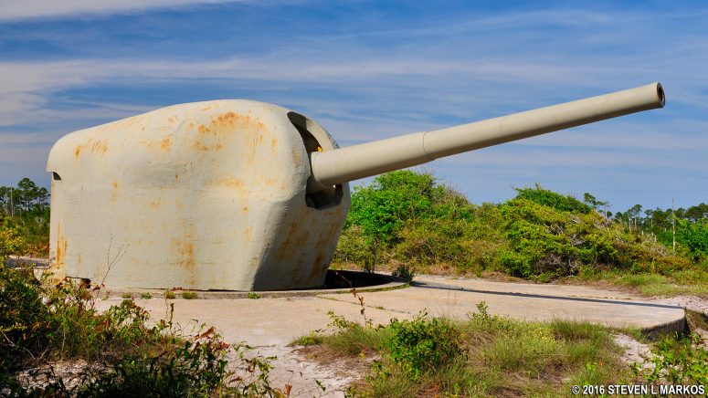 6" guns at Fort Pickens' Battery 234 in Gulf Islands National Seashore