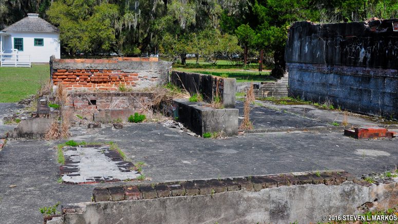 Foundation of the power and ice plant for Dungeness (Cumberland Island National Seashore)
