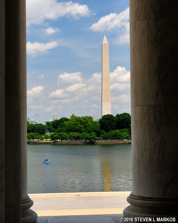 View of the Washington Monument from the Jefferson Memorial