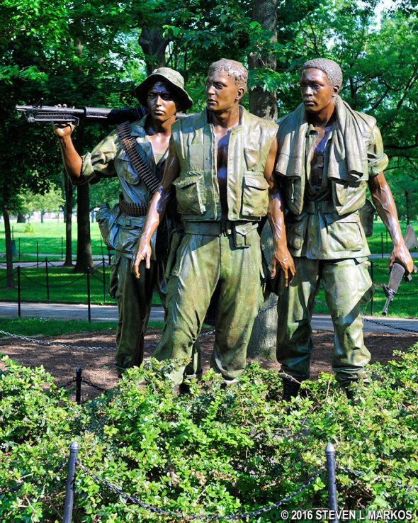 Three Soldiers sculpture