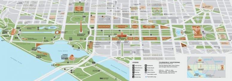 National Mall and Memorial Parks Map (click to enlarge)