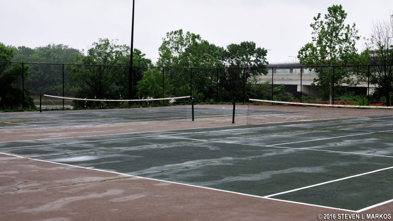 Tennis courts at River Terrace Park, part of Anacostia Park in Washington, D.C.