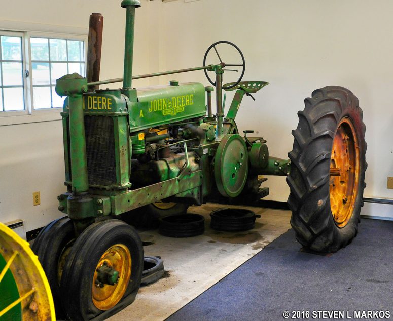 Antique John Deere tractor on display at the Farm Museum at Oxon Hill Farm in Maryland