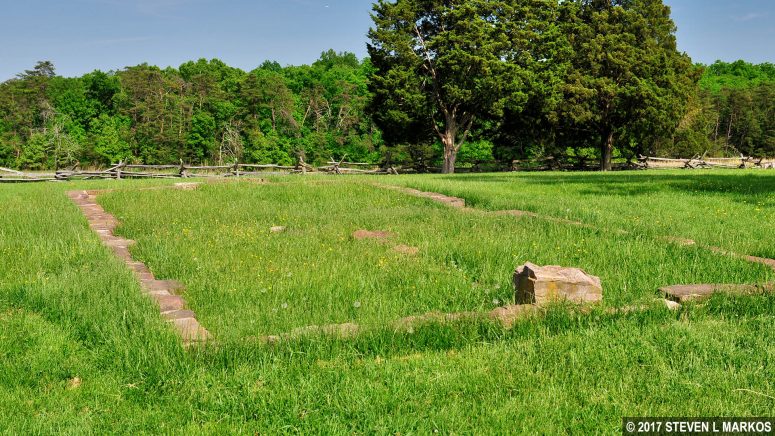 Foundation of the James Robinson House on Henry Hill, Manassas National Battlefield Park