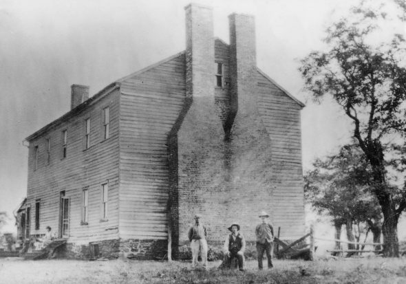 1871 photo of Hazel Plain, the house of Benjamin Chinn