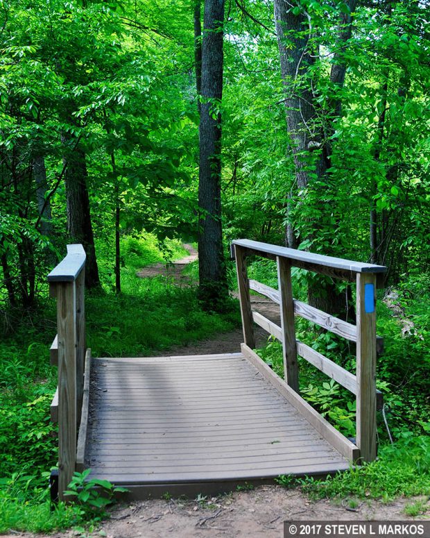 Stone Bridge Loop Trail crosses a small creek that feeds into Bull Run, Manassas National Battlefield Park