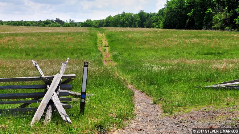 Section of the Second Manassas Trail from the Dogan House to the New York Monuments tour stop, Manassas National Battlefield Park