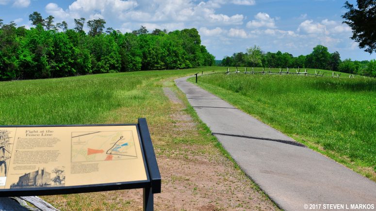 The Second Manassas Trail follows the paved path along Chinn Ridge, Manassas National Battlefield Park