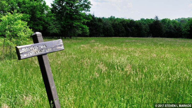 Field at the Cundiff House site along the Stuart's Hill Loop Trail in Manassas National Battlefield Park