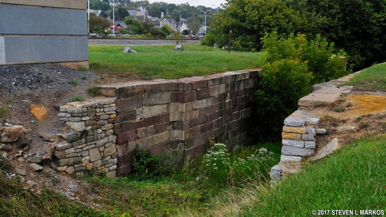 Downstream view of Lock 30 at Mile 55 on the Chesapeake and Ohio Canal towpath