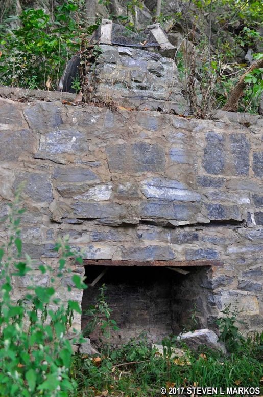 Fireplace inside the stone building near McMahon’s Mill in Chesapeake and Ohio Canal National Historical Park