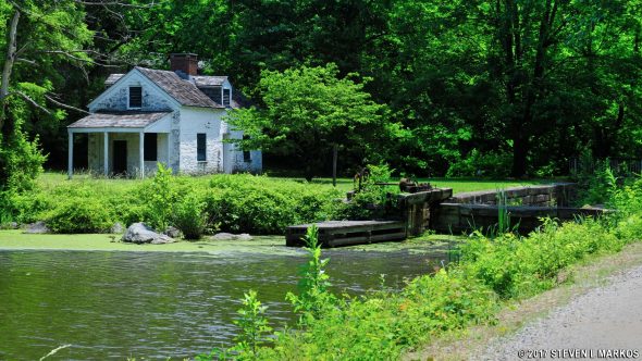 Lock and Lockhouse 7 at Mile 7 on the Chesapeake and Ohio Canal towpath