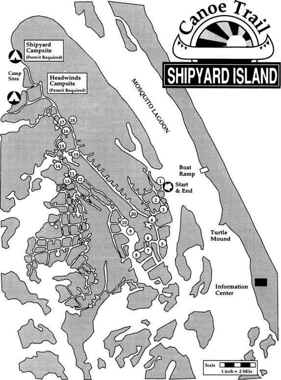 Shipyard Island Canoe Trail map (click to enlarge)