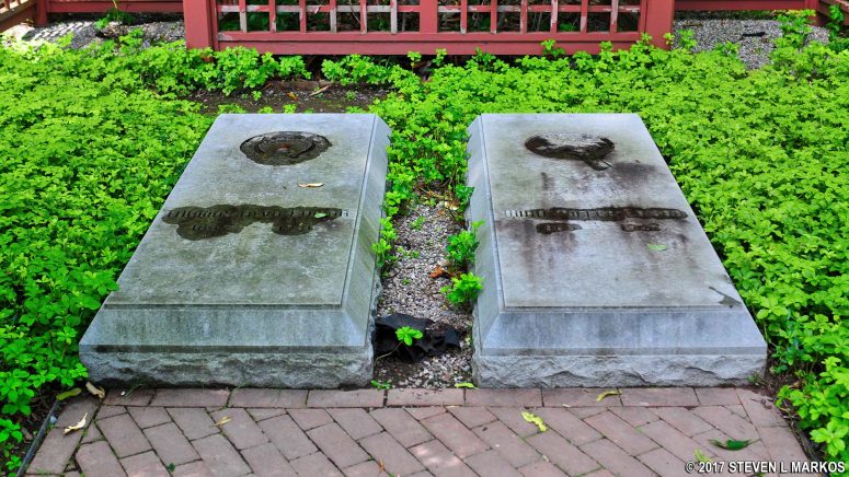 Graves of Thomas and Mina Edison at Edison's Glenmont Estate