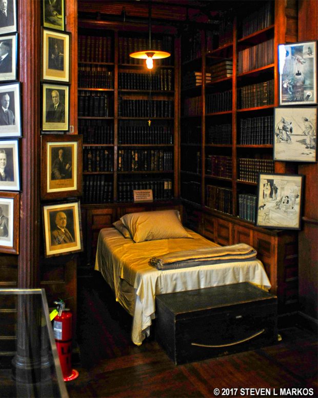 Edison’s bed inside the Main Laboratory Building at Thomas Edison National Historical Park