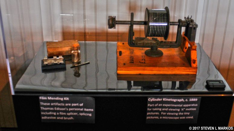 Early Kinetograph and film splicing equipment