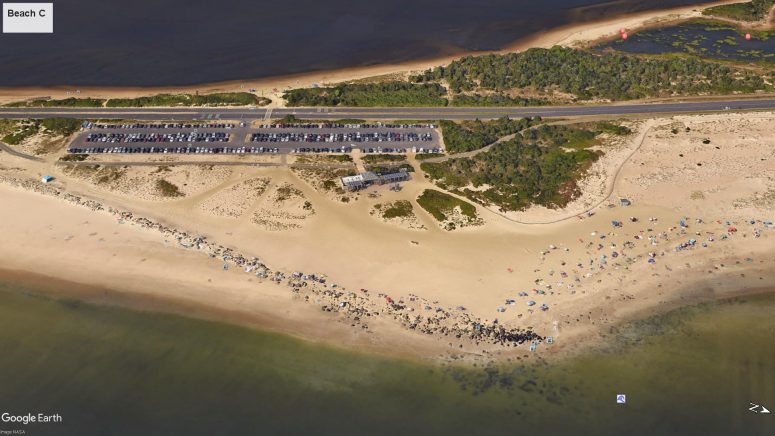 Satellite view of Beach C