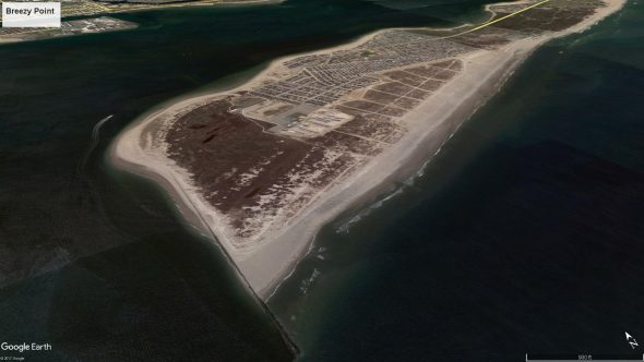 Satellite view of Breezy Point