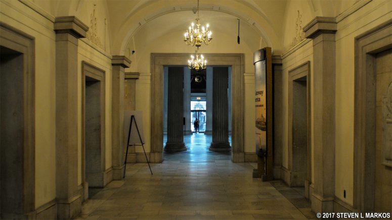 Main hallway on the main level of the Customs House