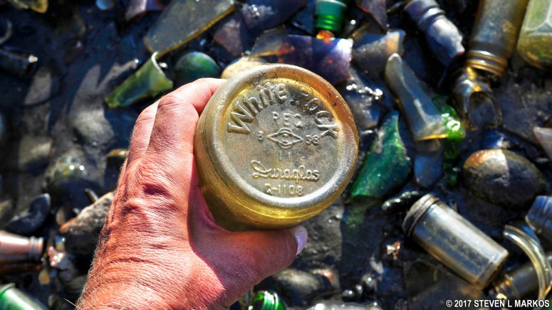 White Rock bottle on Bottle Beach, Gateway National Recreation Area