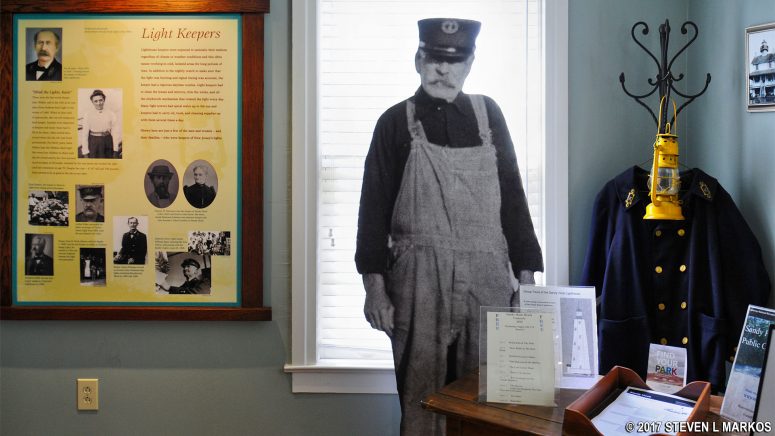 Exhibit on the lightkeepers in the Lighthouse Museum inside the Sandy Hook Lightkeeper's Quarters, Gateway National Recreation Area