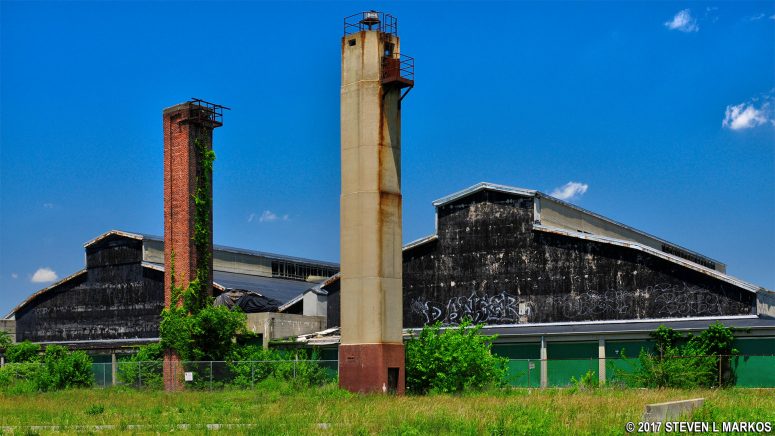 Elm Tree Lighthouse (right) and parachute drying tower (left) at Miller Field, Gateway National Recreation Area