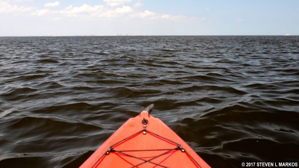Paddling on the bay at Great Kills Park