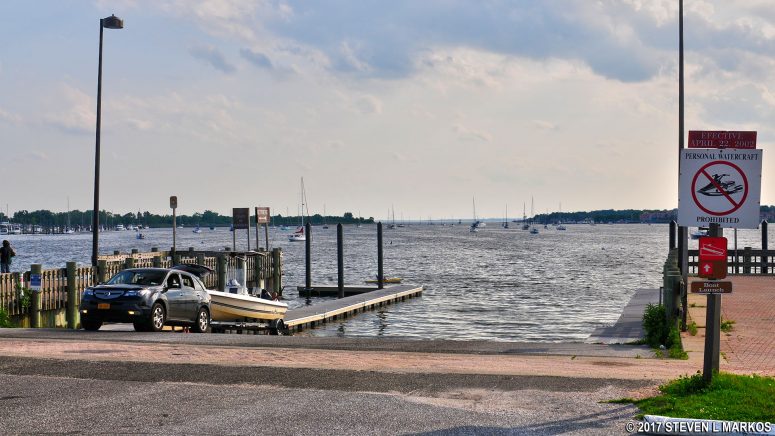 Boat ramp at Great Kills Park, part of Gateway National Recreation Area