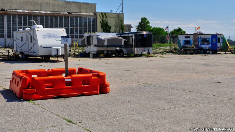 RV sites at the Amelia Earhart section of Camp Gateway Brooklyn at Floyd Bennett Field