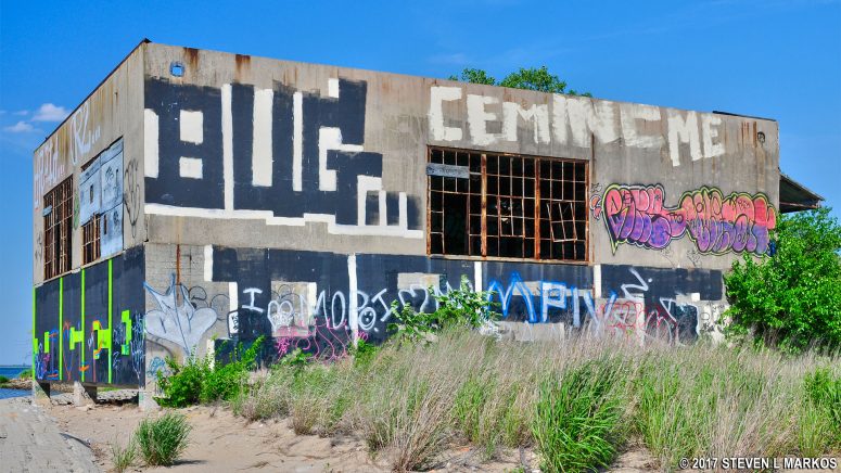 Old building in the North Forty Natural Area at Floyd Bennett Field, Gateway National Recreation Area