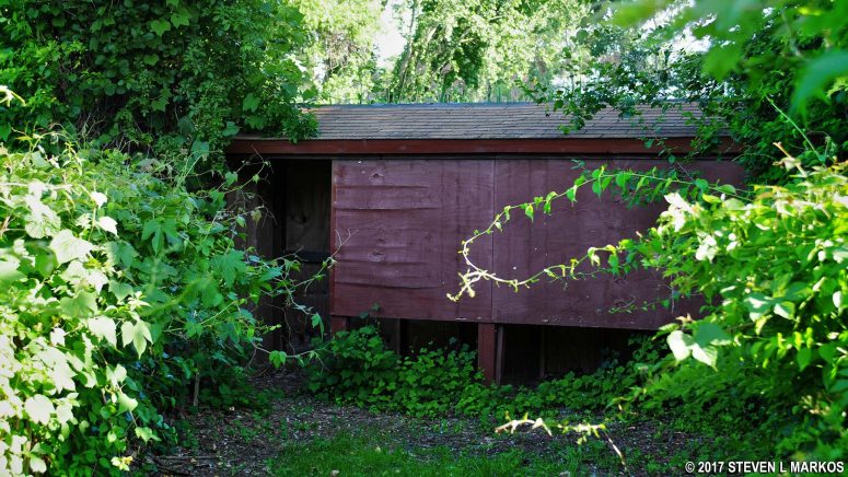Bird blind in the North Forty Natural Area at Floyd Bennett Field, Gateway National Recreation Area