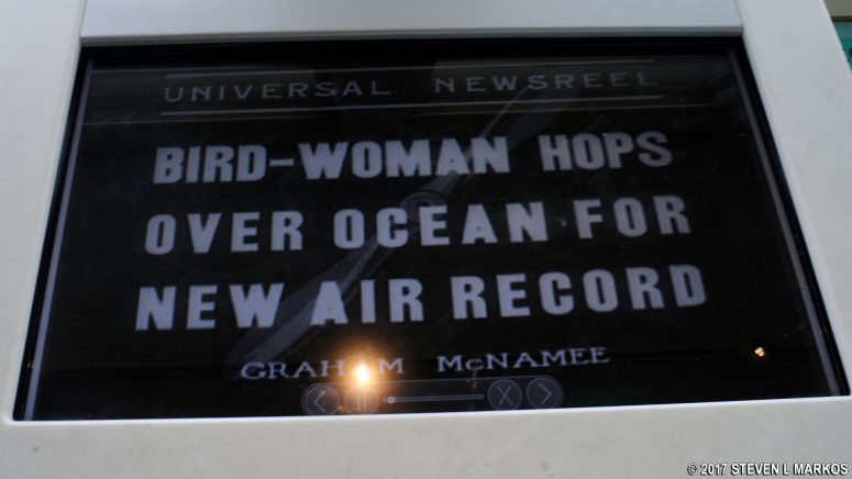 Newsreel footage available at the Aviation Museum inside the Ryan Visitor Center at Floyd Bennett Field, Gateway National Recreation Area
