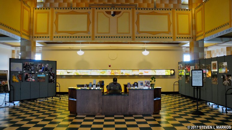 Interior of the Ryan Visitor Center at Gateway National Recreation Area's Floyd Bennett Field